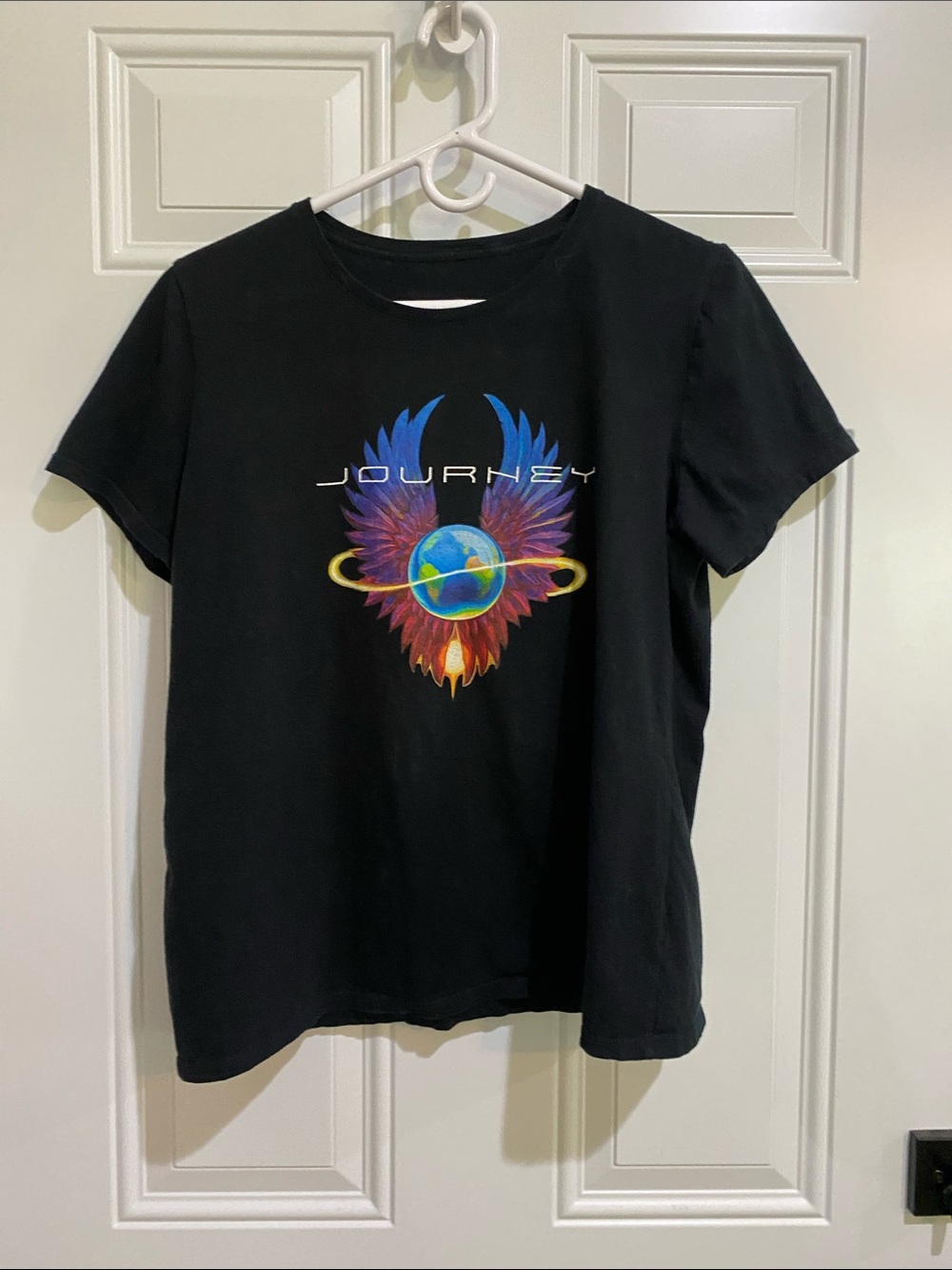 Journey Graphic Tee for - Black with Colorful Planet Design